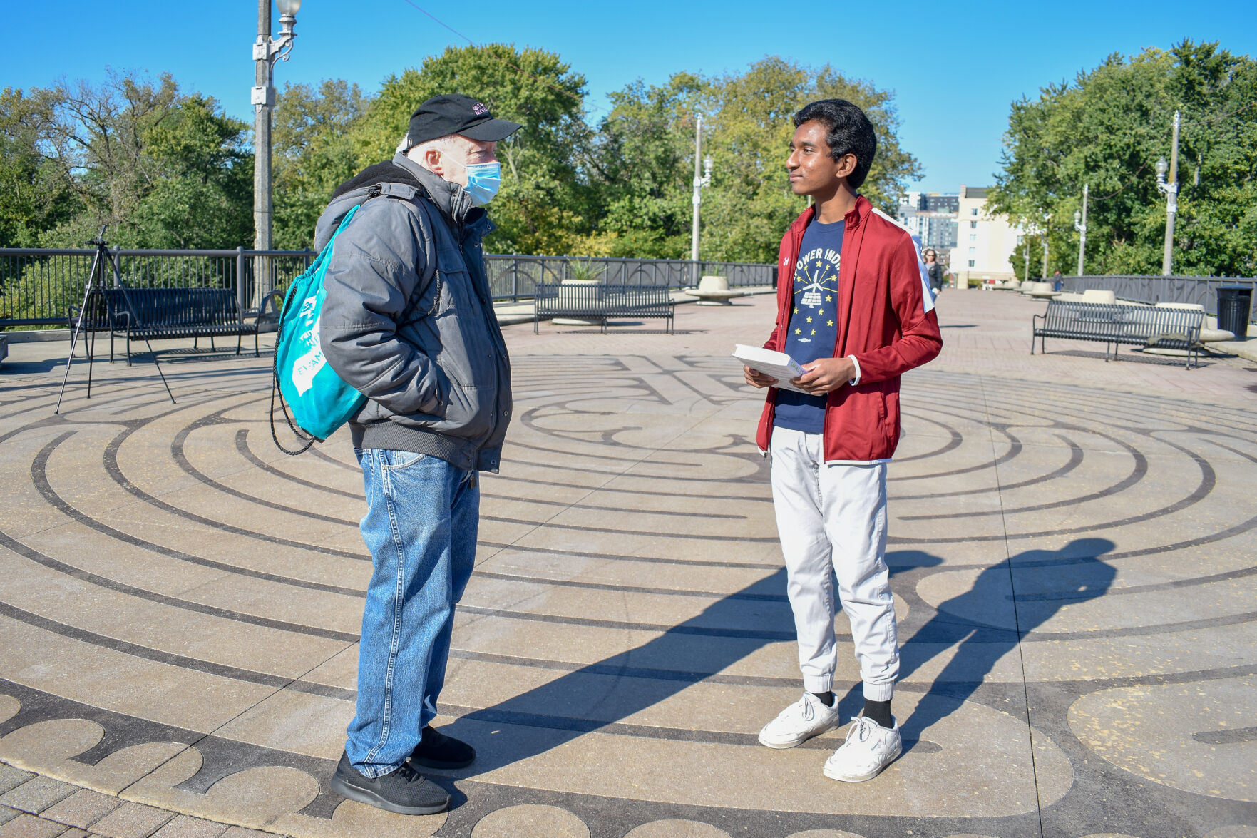 10/16/21 "Get Moving Duke" Rally Takes Over Pedestrian Bridge, Rahul Durai and Steve Shoaf